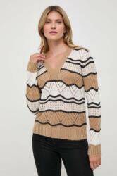 LIU JO pulover din amestec de lana femei, culoarea maro 9BYX-SWD0BZ_82A