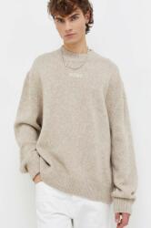 HUGO BOSS pulover de lana barbati, culoarea bej, călduros 9BYX-SWM0I0_08X
