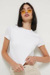 Abercrombie & Fitch tricou femei, culoarea alb 9BYX-TSD181_00X