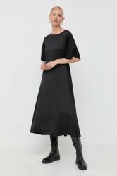 Max Mara rochie culoarea negru, maxi, drept 9BYX-SUD0CD_99X