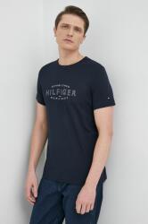 Tommy Hilfiger tricou din bumbac culoarea albastru marin, cu imprimeu PPYX-TSM0ZI_59X