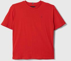 Tommy Hilfiger tricou de bumbac pentru copii culoarea rosu, neted 9BYX-TSB02J_29X