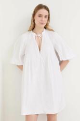 REDValentino rochie culoarea alb, mini, oversize PPYX-SUD0R7_00X