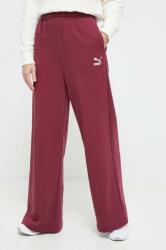 PUMA pantaloni de trening culoarea bordo, neted 9BYX-SPD0GD_83X (621411)