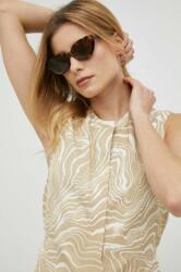 Calvin Klein camasa femei, culoarea bej PPYX-TSD034_08A