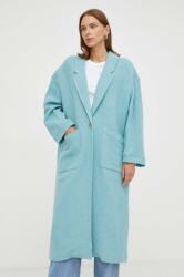 American Vintage palton femei, culoarea turcoaz, de tranzitie 9BYX-KPD0FL_66X