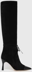 Custommade cizme din piele intoarsa Alaja femei, culoarea negru, cu toc cui, 999621072 9BYX-OBD3RN_99X
