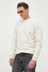 Calvin Klein pulover din amestec de lana barbati, culoarea bej 9BYX-SWM00W_01X
