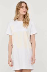 Liviana Conti rochie din bumbac culoarea alb, mini, drept MPYY-SUD03N_00X