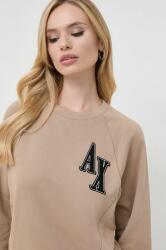Giorgio Armani bluza femei, culoarea bej, cu imprimeu 9BYX-BLD0H5_80X