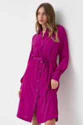 PINKO rochie din amestec de matase culoarea violet, mini, drept PPYX-SUD1H5_49X