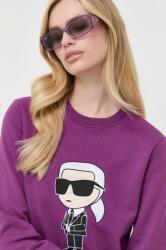 KARL LAGERFELD bluza femei, culoarea violet, cu imprimeu PPYX-BLD06U_44X