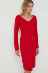 Sisley rochie culoarea rosu, midi, drept 9BYX-SUD151_33X