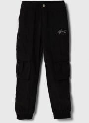GUESS pantaloni copii culoarea negru, neted 9BYX-SPG00A_99X