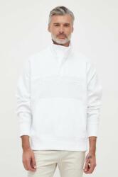 Calvin Klein bluza barbati, culoarea alb, neted 9BYX-BLM1AG_00X