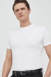 Trussardi tricou barbati, culoarea alb, neted PPYX-TSM0RR_00X