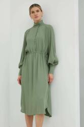 Bruuns Bazaar rochie Lilli Lyra culoarea verde, midi, evazati PPYX-SUD05Z_78X