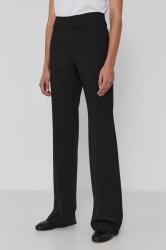 Emporio Armani pantaloni femei, culoarea negru, drept, high waist 99KK-SPD02R_99X