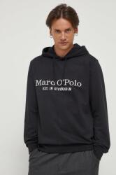 Marc O'Polo hanorac de bumbac barbati, culoarea negru, cu glugă, cu imprimeu 9BYX-BLM0O5_99X