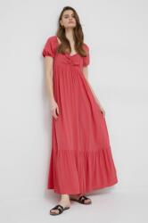 Pepe Jeans rochie Bernardette culoarea rosu, maxi, evazati PPYX-SUD0UT_33X