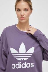 Adidas hanorac de bumbac femei, culoarea violet, cu imprimeu 9BYX-BLD0AJ_45X