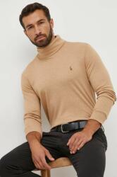 Ralph Lauren pulover de bumbac culoarea bej, light, cu guler 9BYX-SWM0GF_80X