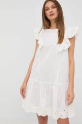 MARELLA rochie culoarea alb, mini, drept PPYY-SUD15P_00X