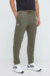 Under Armour pantaloni de trening culoarea verde, neted 9BYX-SPM0JW_87X (1379774)