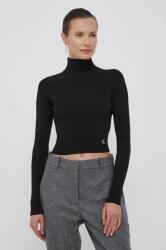Calvin Klein pulover femei, culoarea negru, light, cu guler 9BYX-SWD197_99X