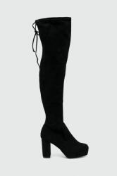 Answear Lab cizme din piele intoarsa femei, culoarea negru, cu toc drept BMYX-OBD020_99X