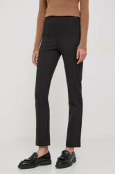 Tommy Hilfiger pantaloni femei, culoarea negru, mulata, high waist 9BYX-SPD0S8_99X