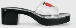 Love Moschino papuci femei, culoarea negru, cu toc drept, JA28256G0GI50000 PPYX-KLD0E5_99X