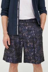 Emporio Armani pantaloni scurti din lana barbati, culoarea albastru marin 9BYY-SPM04A_59X