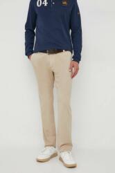 Calvin Klein pantaloni de bumbac culoarea bej, cu fason chinos 9BYX-SPM0LP_80X