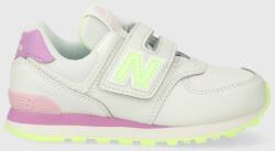 New Balance sneakers pentru copii PV574CX culoarea alb 9BYX-OBG0RT_00X
