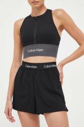 Calvin Klein Performance pantaloni scurți de antrenament culoarea negru, cu imprimeu, high waist 9BYX-SZD07W_99X