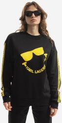 KARL LAGERFELD bluza Unisex Smiley Sweatshirt culoarea negru, cu imprimeu 99KK-BLU00I_99X