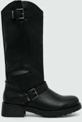 Answear Lab cizme femei, culoarea negru, cu toc plat, izolare usoara BMYX-OBD064_99X
