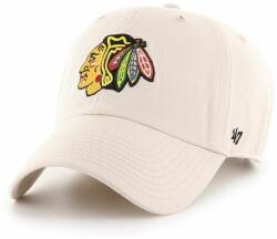 47brand șapcă de baseball din bumbac NHL Chicago Blackhawks culoarea bej, cu imprimeu 99KK-CAU201_01X