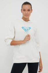Roxy bluza x Lisa Andersen femei, culoarea bej, cu glugă, cu imprimeu 9BYX-BLD05I_01X