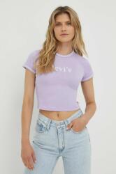 Levi's tricou din bumbac culoarea violet 9BYX-TSD0BE_04X