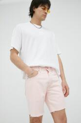 Levi's pantaloni scurti jeans barbati, culoarea roz PPYX-SZM0B5_30X