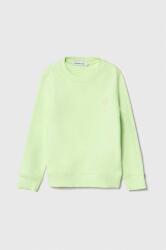 Calvin Klein bluza copii culoarea verde, neted PPYH-BLB00P_70X