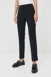 Emporio Armani pantaloni femei, culoarea albastru marin, drept, high waist 99KK-SPD064_59X