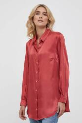Sisley camasa femei, culoarea rosu, cu guler clasic, regular 9BYX-KDD0BA_33X
