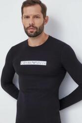 Giorgio Armani longsleeve lounge culoarea negru, cu imprimeu 9BYX-BUM02Y_99X