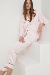Answear Lab pijama femei, culoarea roz BMYX-BID06G_30X