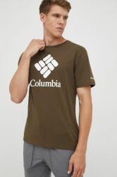 Columbia tricou bărbați, culoarea verde, cu imprimeu 1680053-014 PPYK-TSM16Y_91X