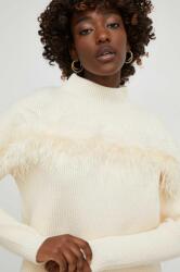 ANSWEAR pulover de lana culoarea bej, călduros, cu turtleneck BMYX-SWD08Y_80X