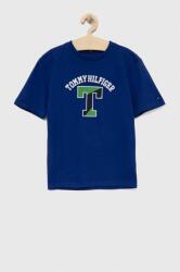 Tommy Hilfiger tricou de bumbac pentru copii culoarea albastru marin, cu imprimeu 9BYX-TSB01D_59X